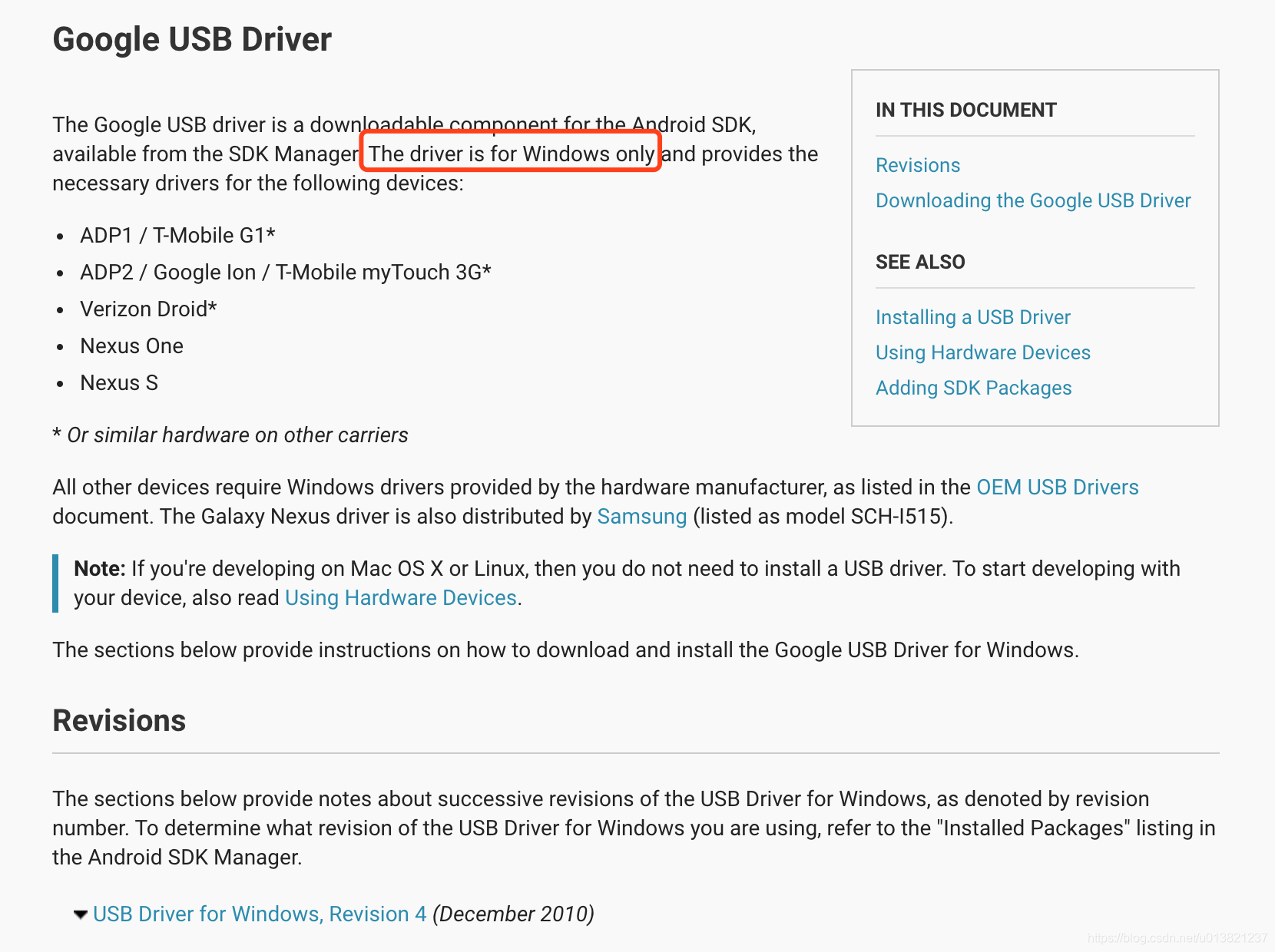 google usb driver for mac